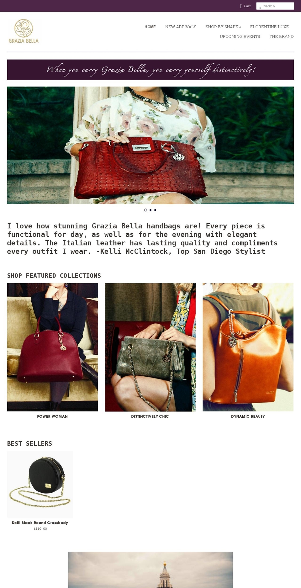graziabella.com shopify website screenshot