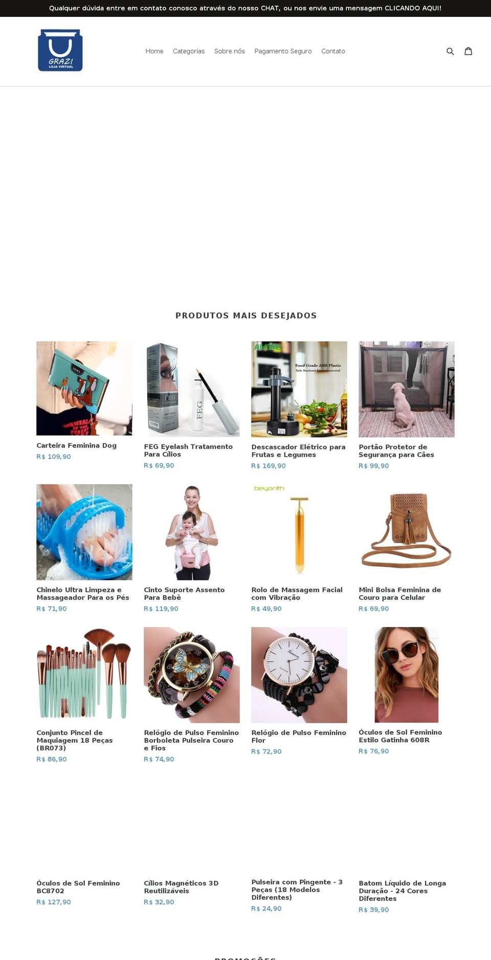 grazilojavirtual.com shopify website screenshot