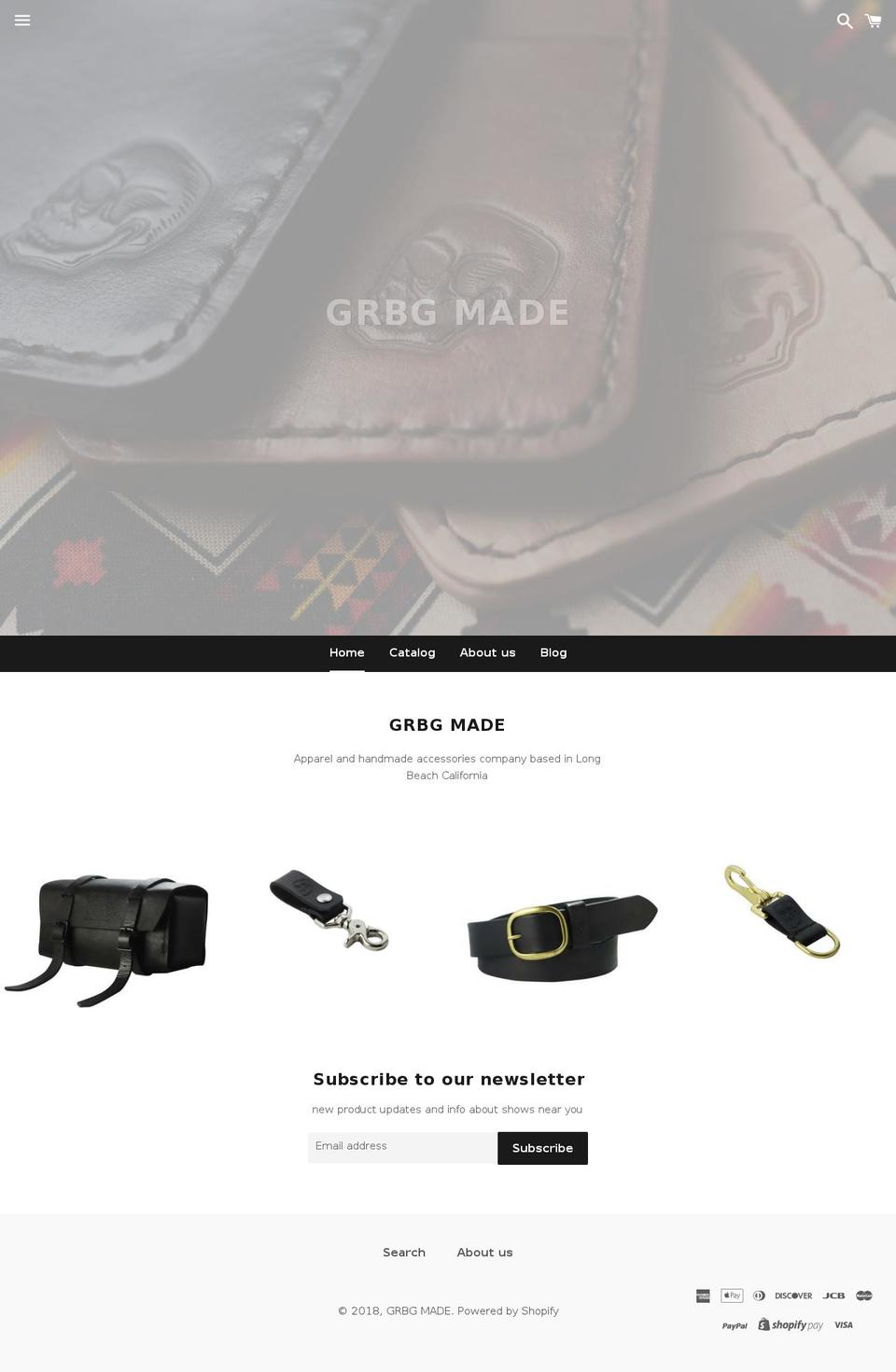 grbgmade.com — Shopify storefront screenshot