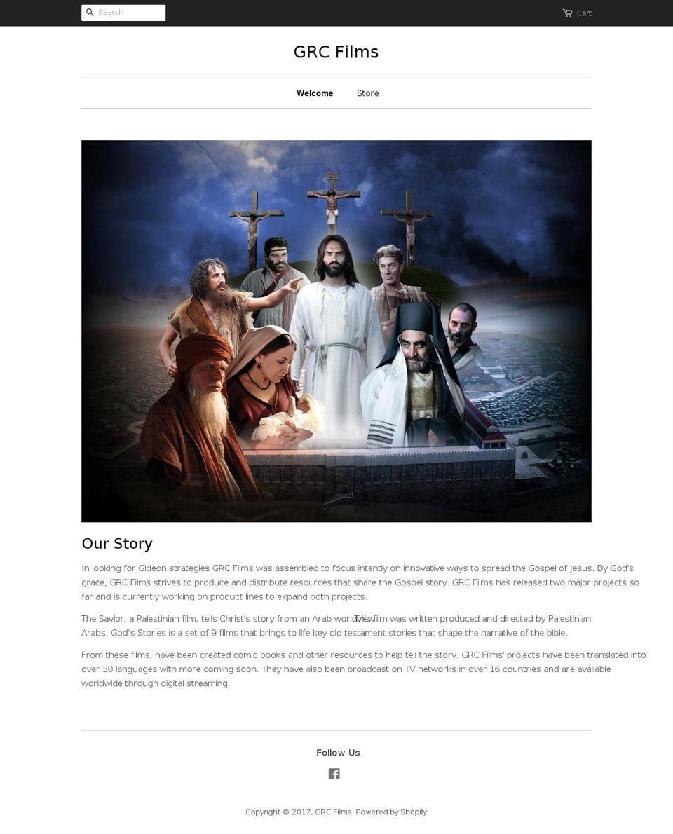 grcfilms.com shopify website screenshot