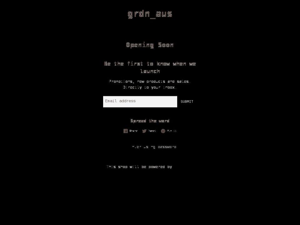 grdn.com.au shopify website screenshot