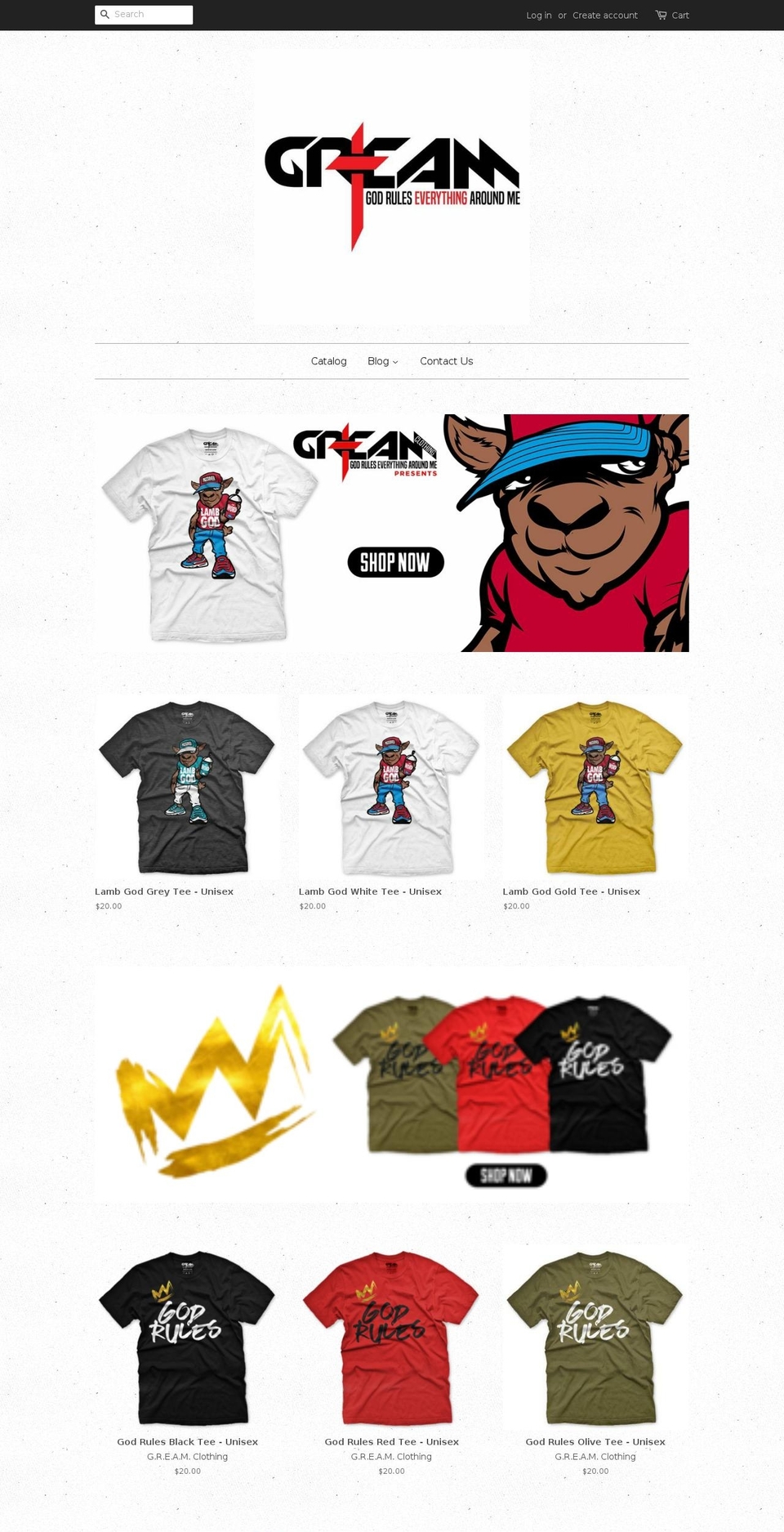 greamclothing.com shopify website screenshot