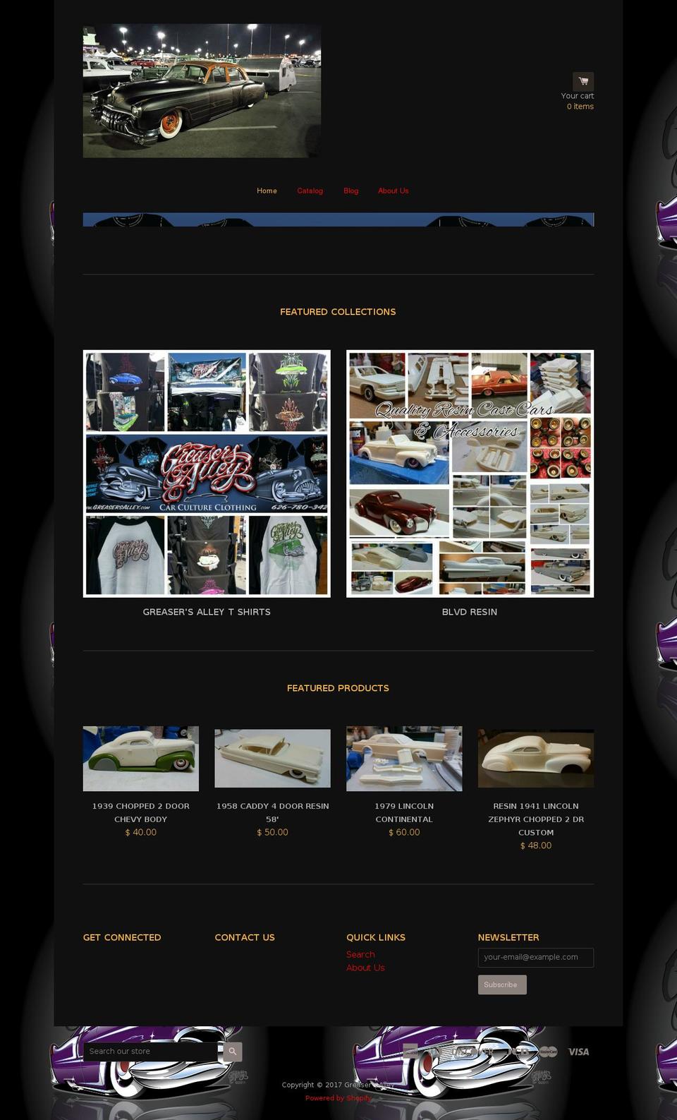 greasersalley.com shopify website screenshot