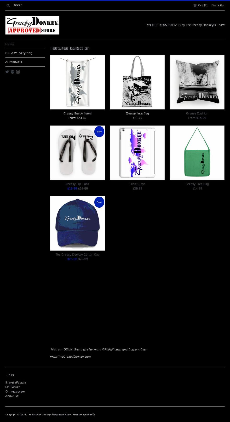 greasyapproved.com — Shopify storefront screenshot