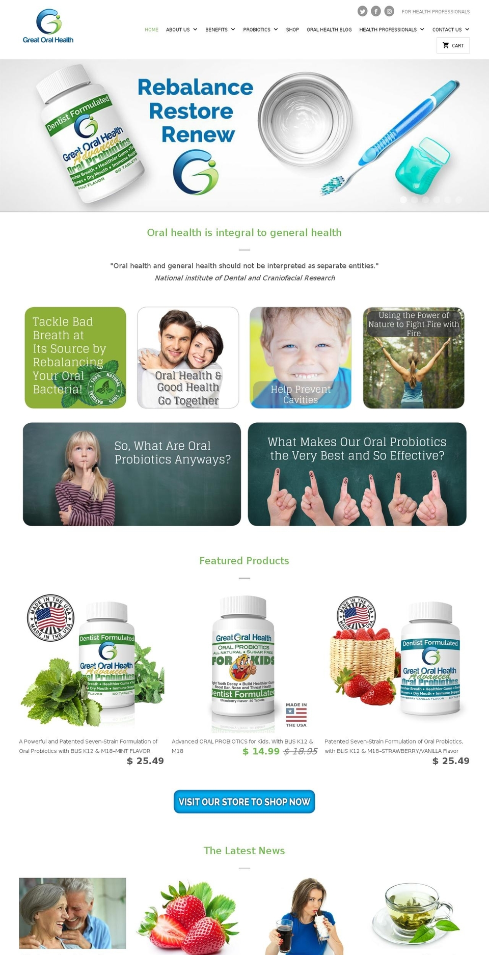 great-oral-health.myshopify.com shopify website screenshot