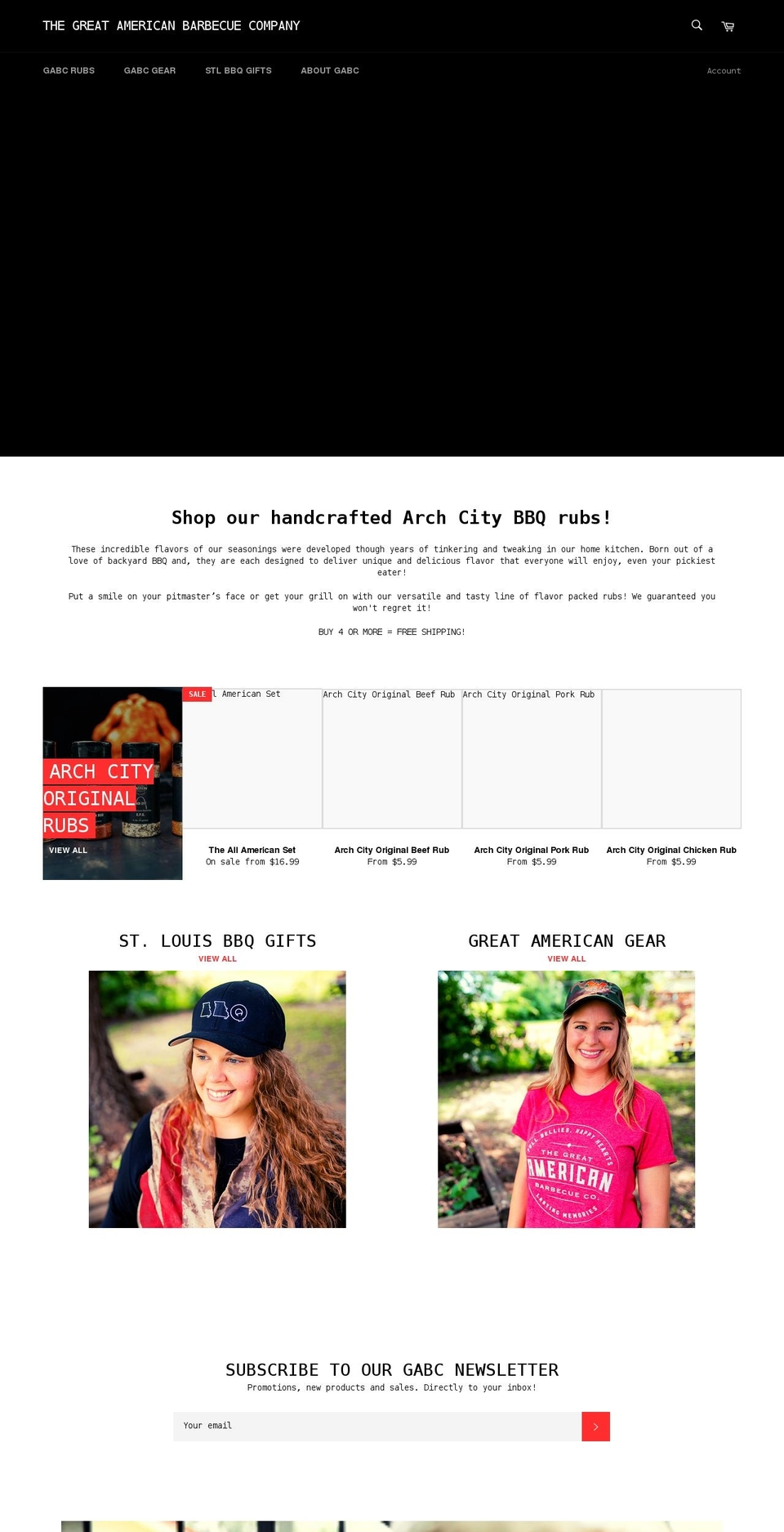 greatamericanbarbecueco.com shopify website screenshot