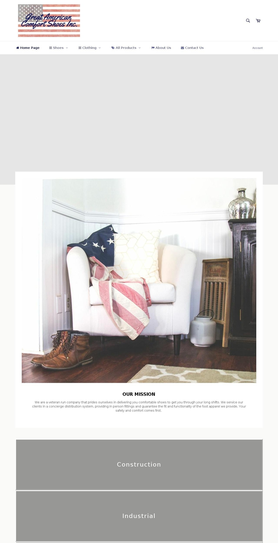 greatamericancomfortshoes.com — Shopify storefront screenshot