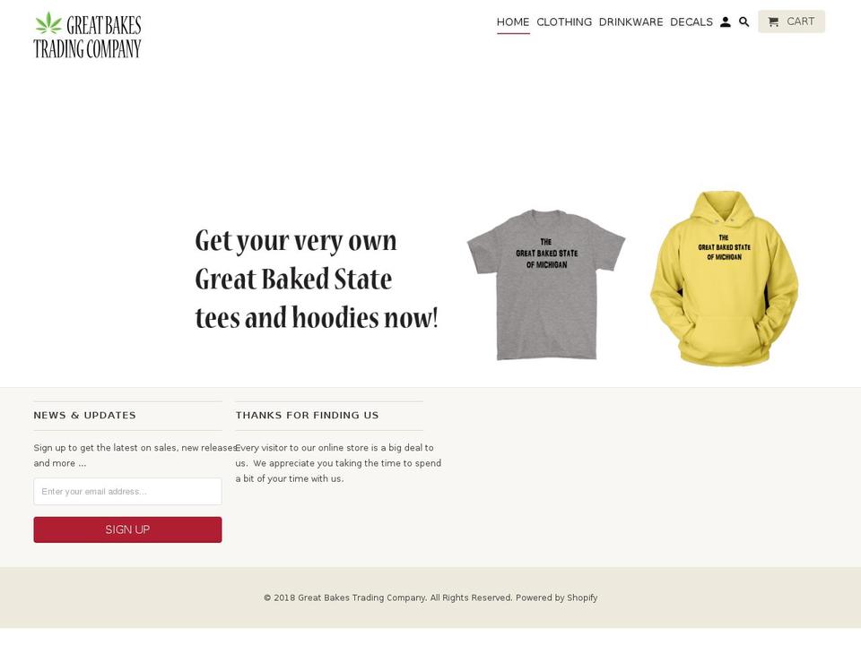 greatbakestate.com — Shopify storefront screenshot