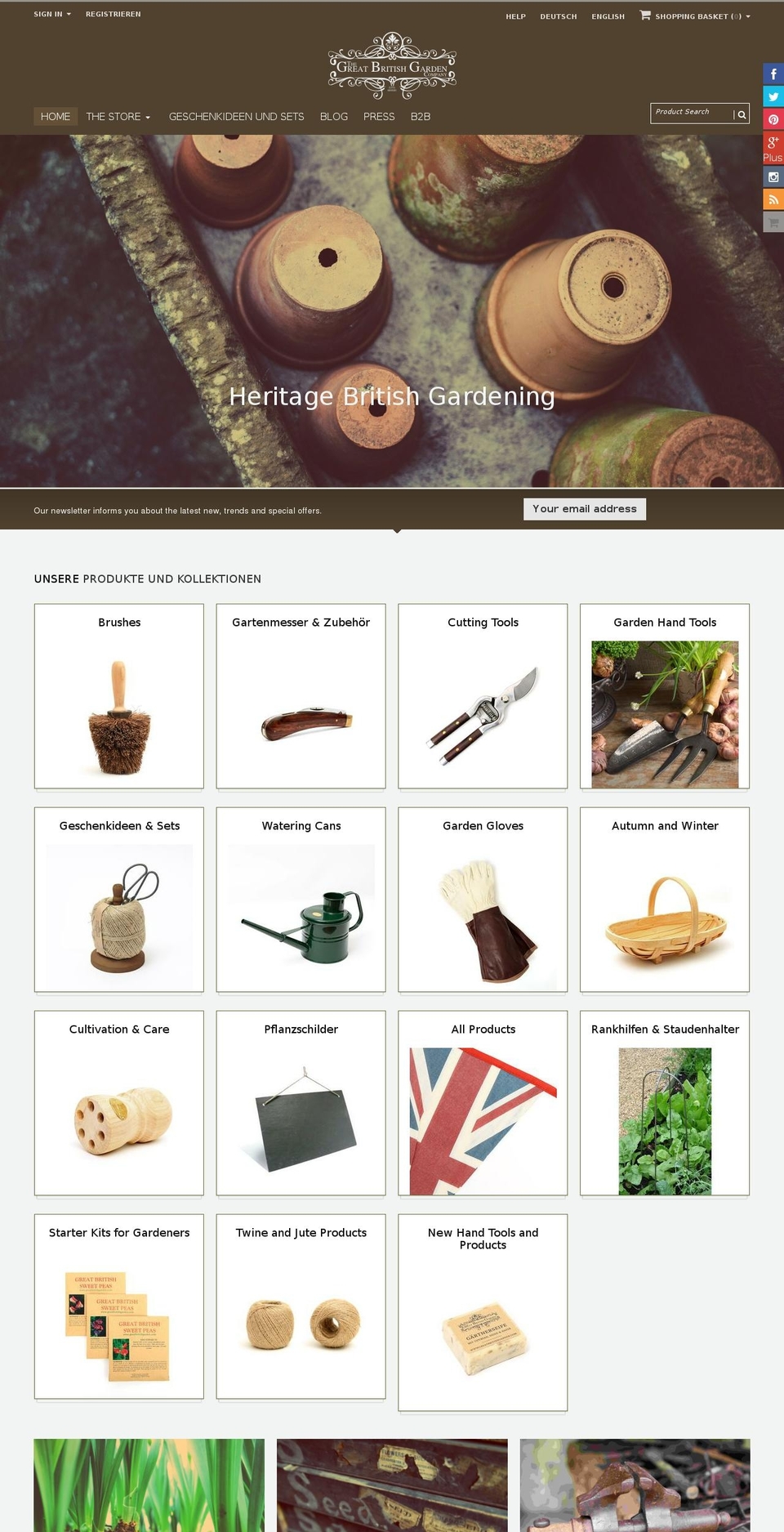OOTS Support Shopify theme site example greatbritishgarden.com