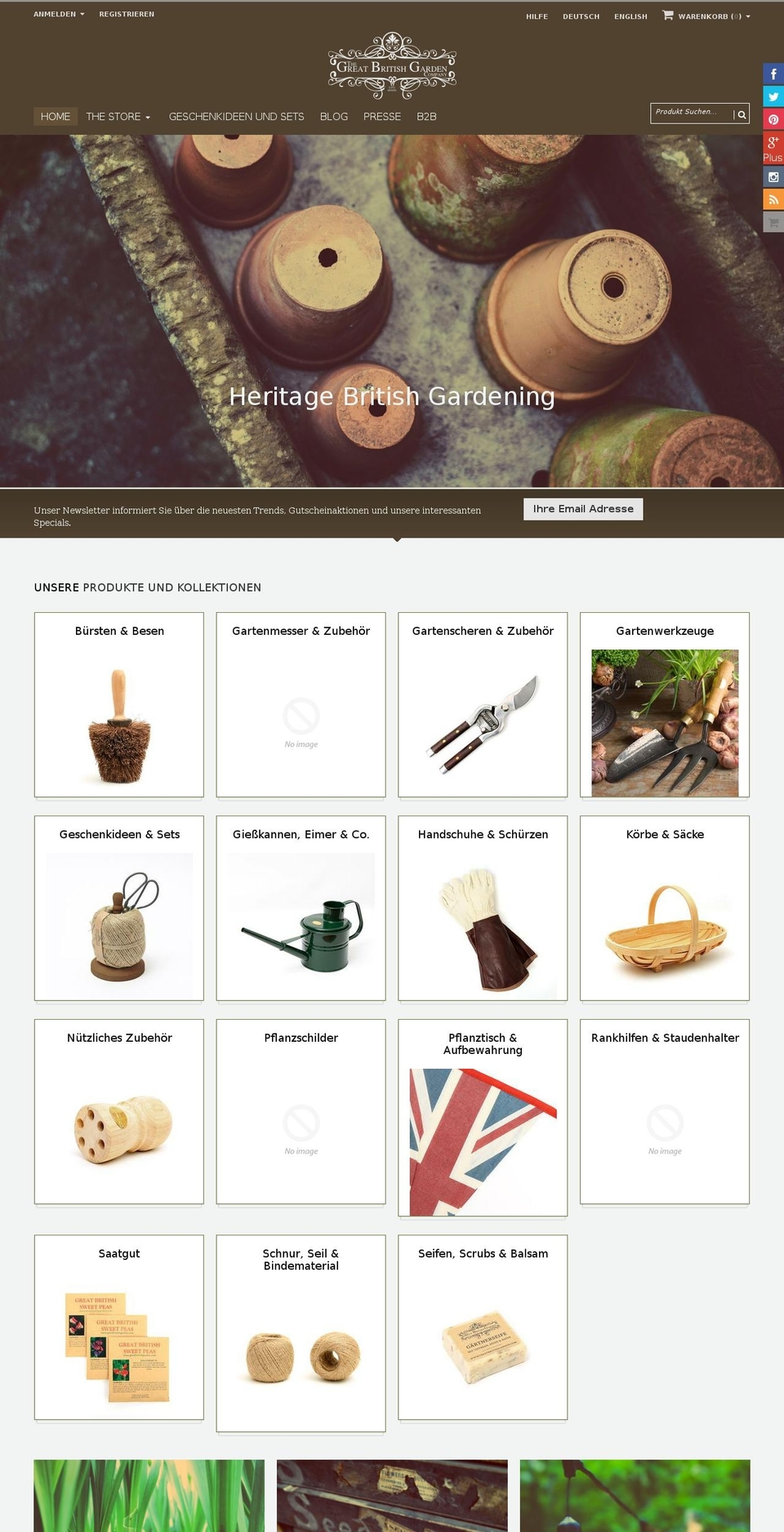 greatbritishgarden.de shopify website screenshot