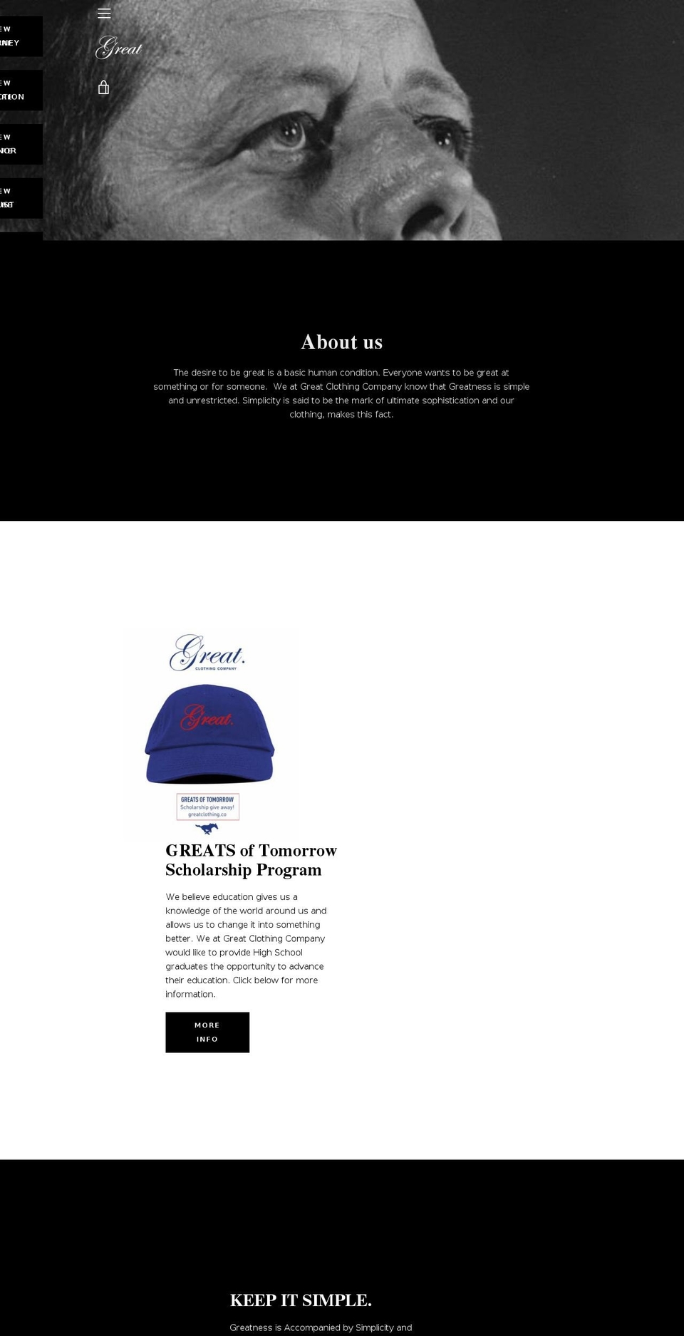 greatclothing.co shopify website screenshot