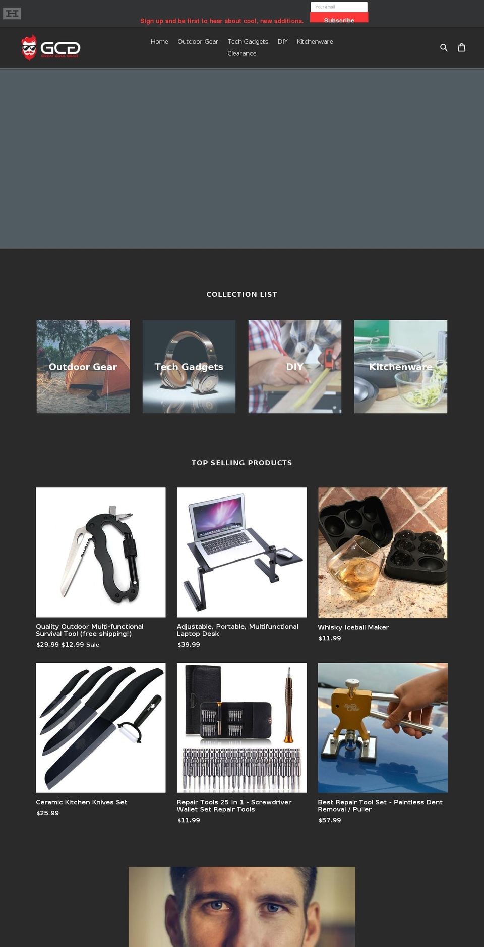 greatcoolgear.com — Shopify storefront screenshot