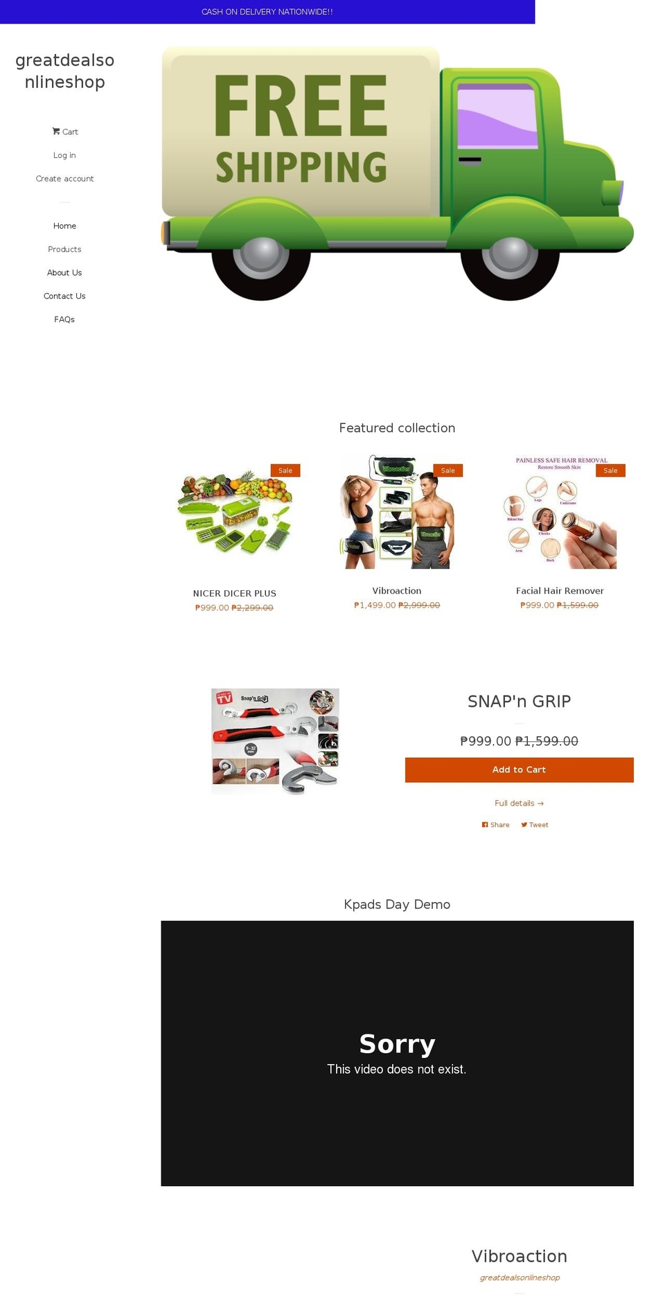greatdealsonlineshop.com — Shopify storefront screenshot