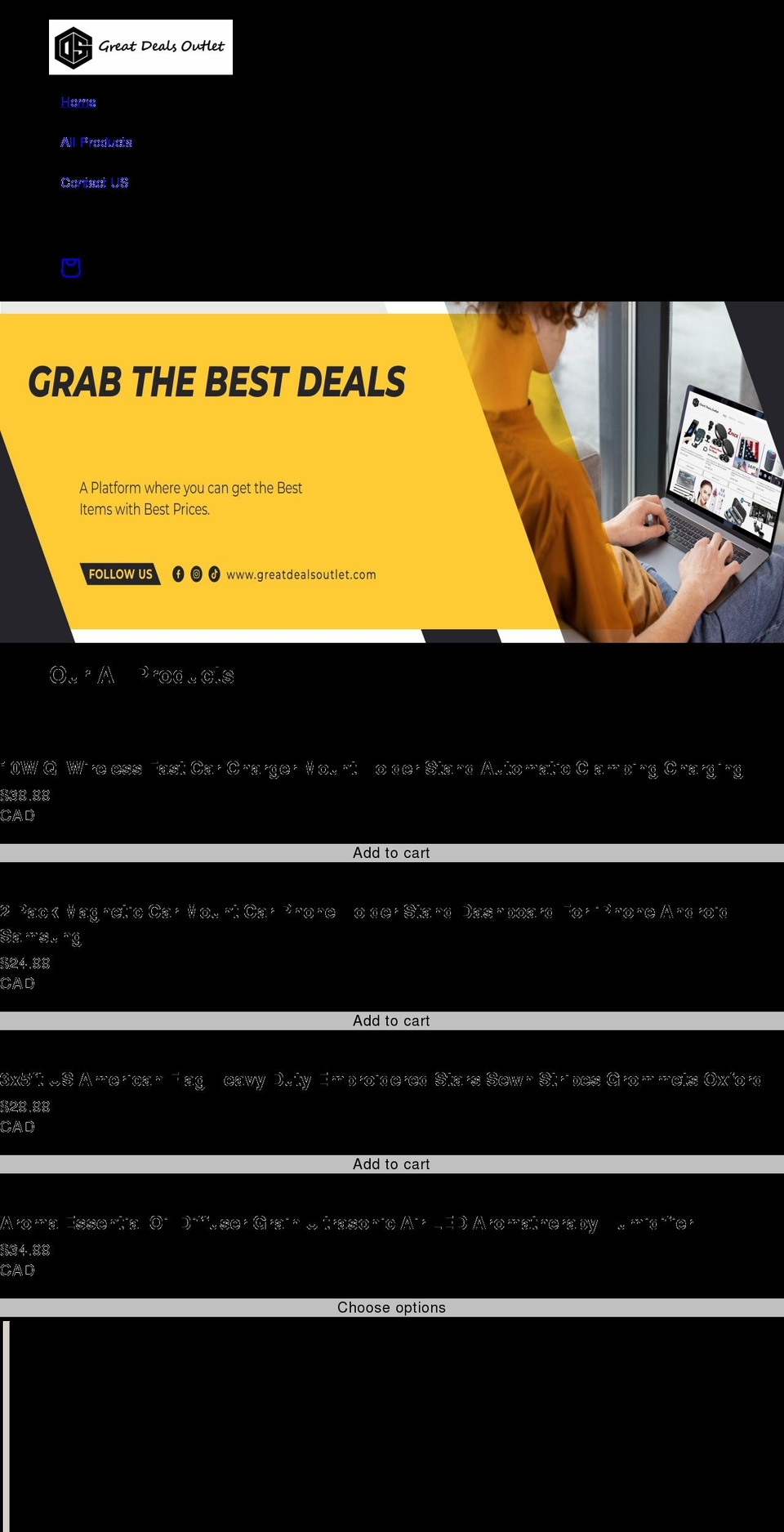 greatdealsoutlet.com shopify website screenshot