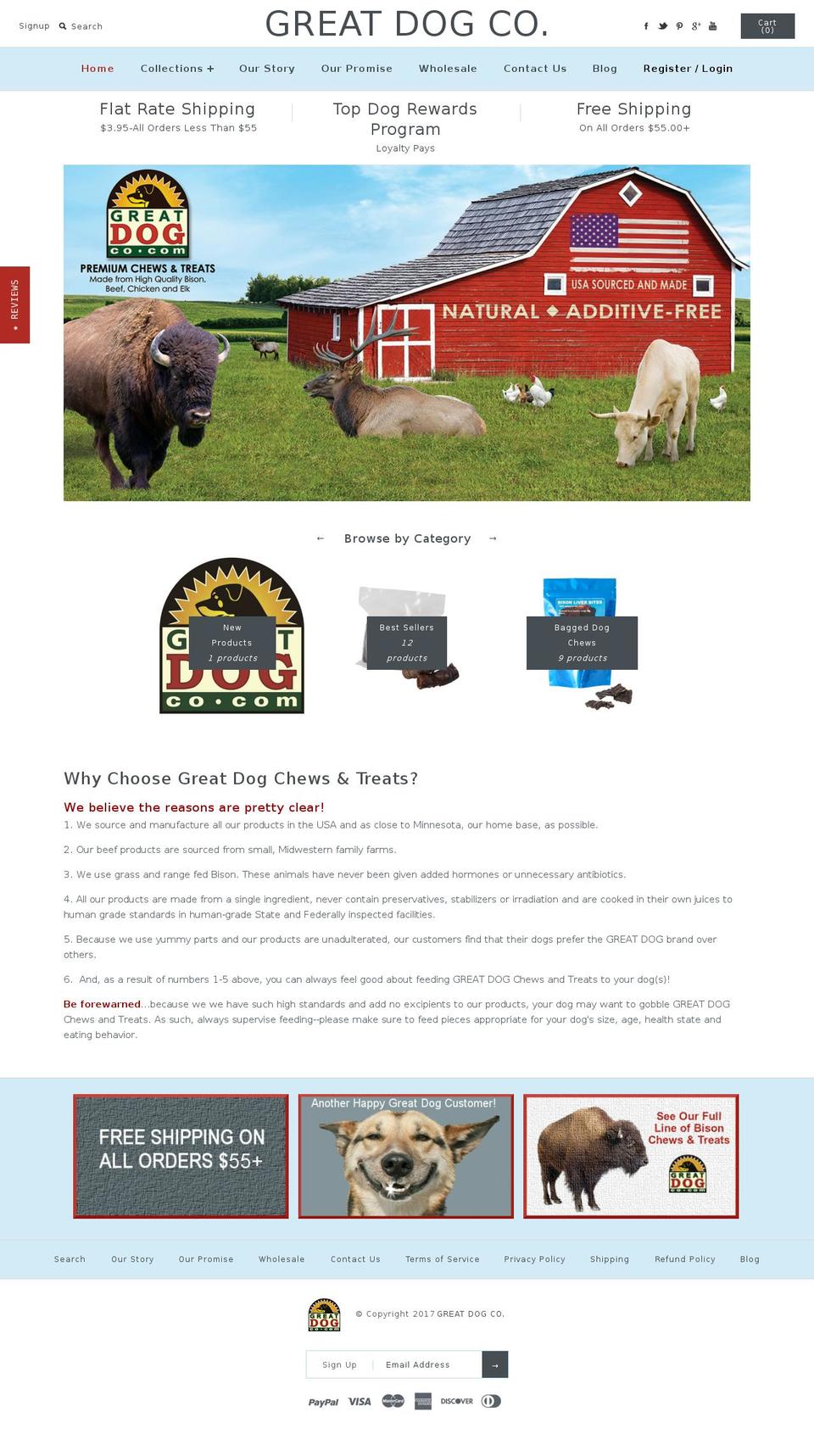 greatdogco.com shopify website screenshot