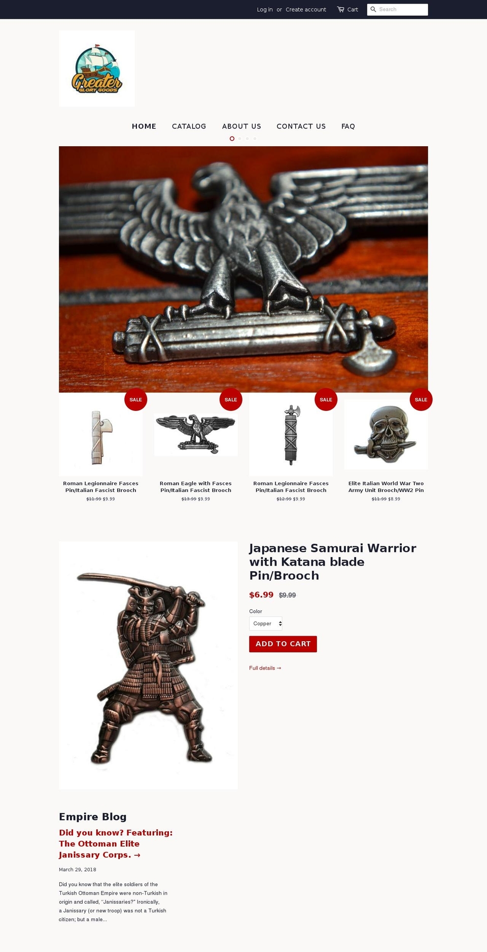greaterglorygoods.com — Shopify storefront screenshot