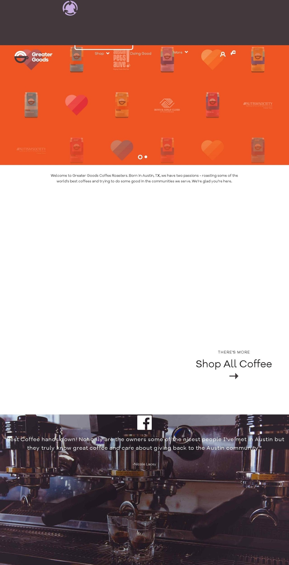 Production - Ethercycle - 09\/16 Shopify theme site example greatergoodscoffee.com