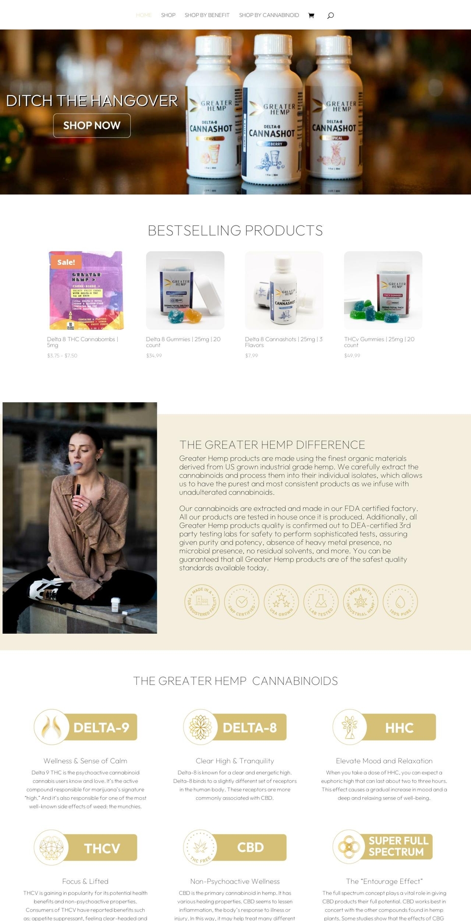 greaterhemp.com shopify website screenshot