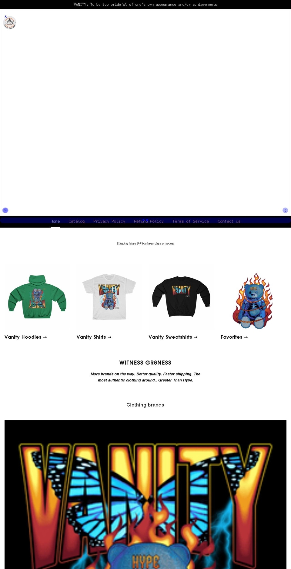 greaterthanhype.com shopify website screenshot