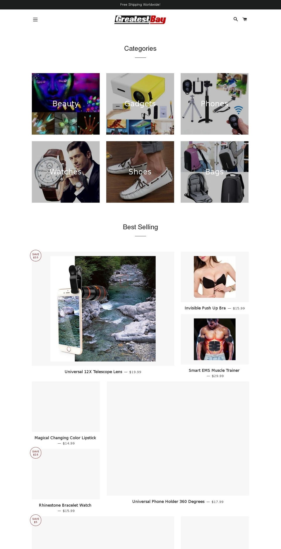 greatestbay.com — Shopify storefront screenshot