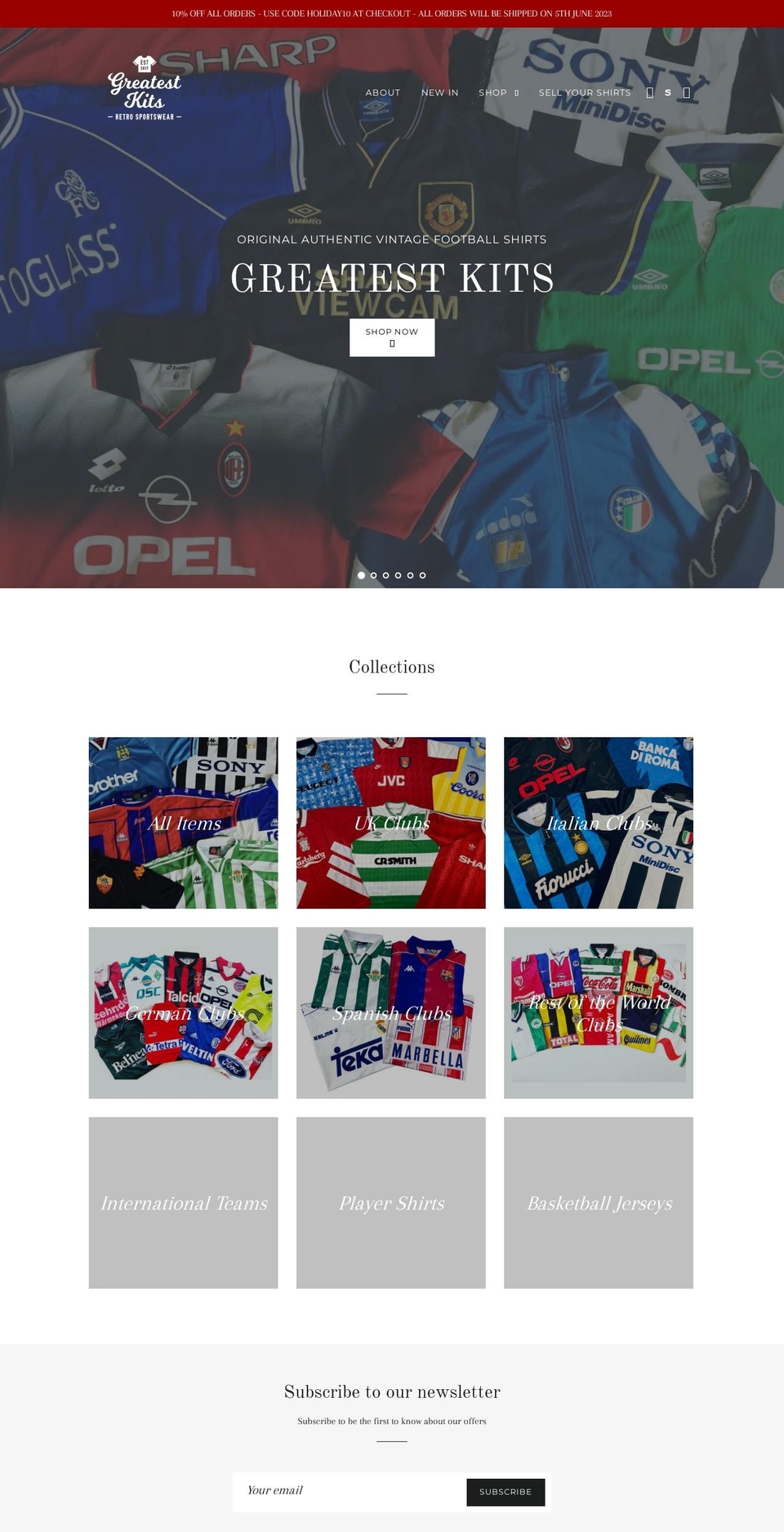 greatestkits.com — Shopify storefront screenshot