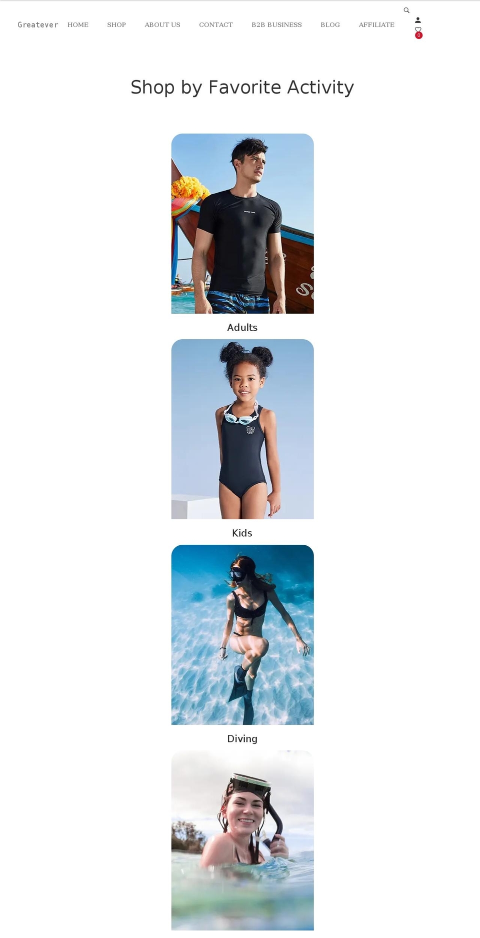 greatever.com shopify website screenshot