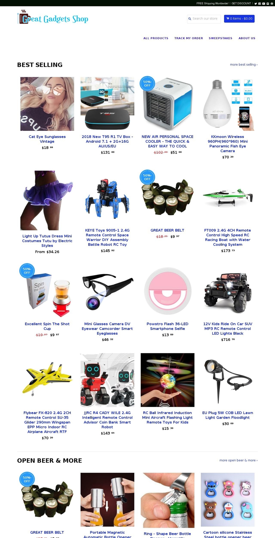 greatgadgetsshop.com — Shopify storefront screenshot
