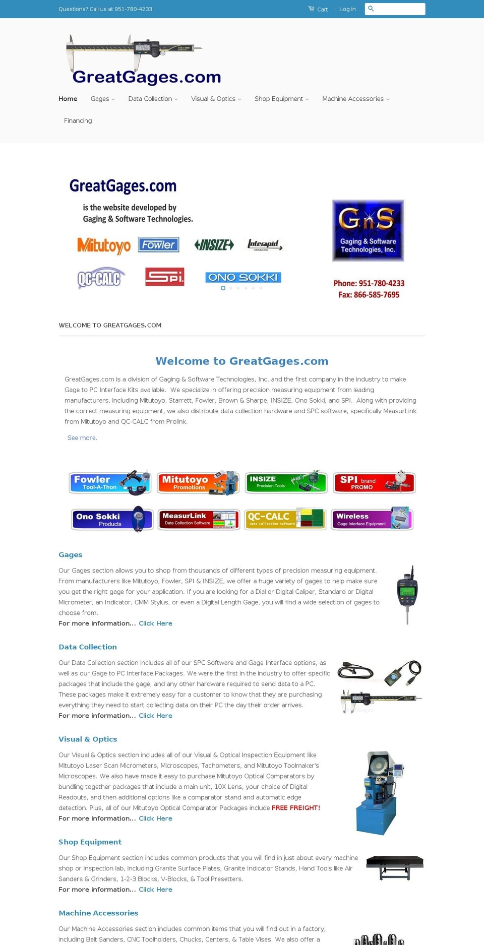 greatgages.com shopify website screenshot