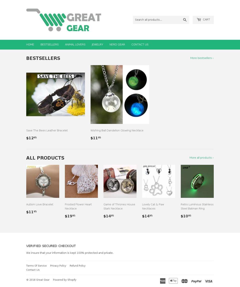 greatgear-shop.com — Shopify storefront screenshot