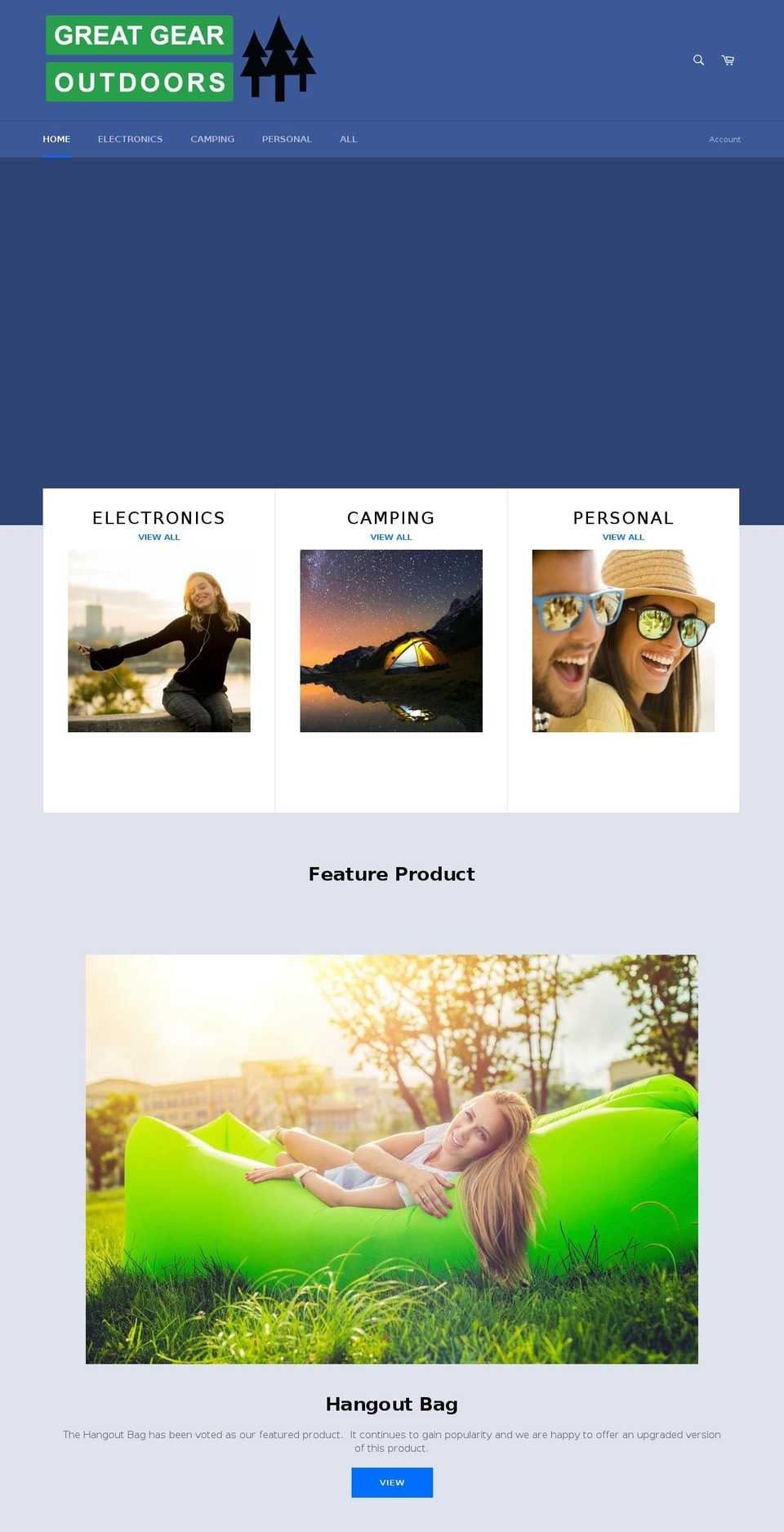 greatgearoutdoors.com — Shopify storefront screenshot