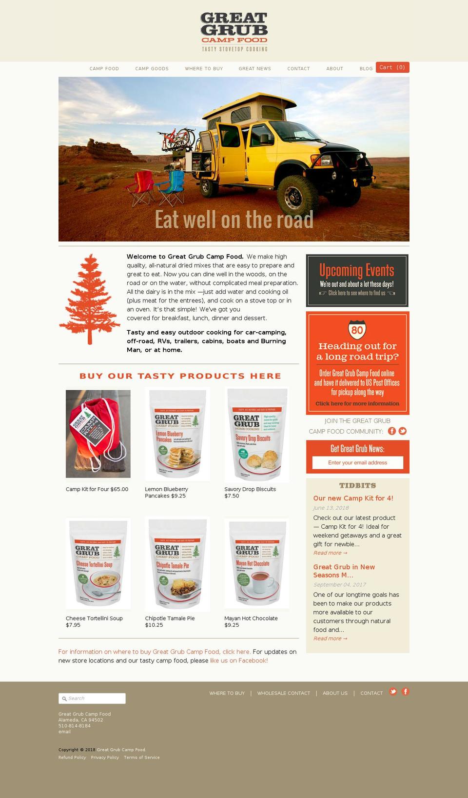 greatgrubfood.com — Shopify storefront screenshot