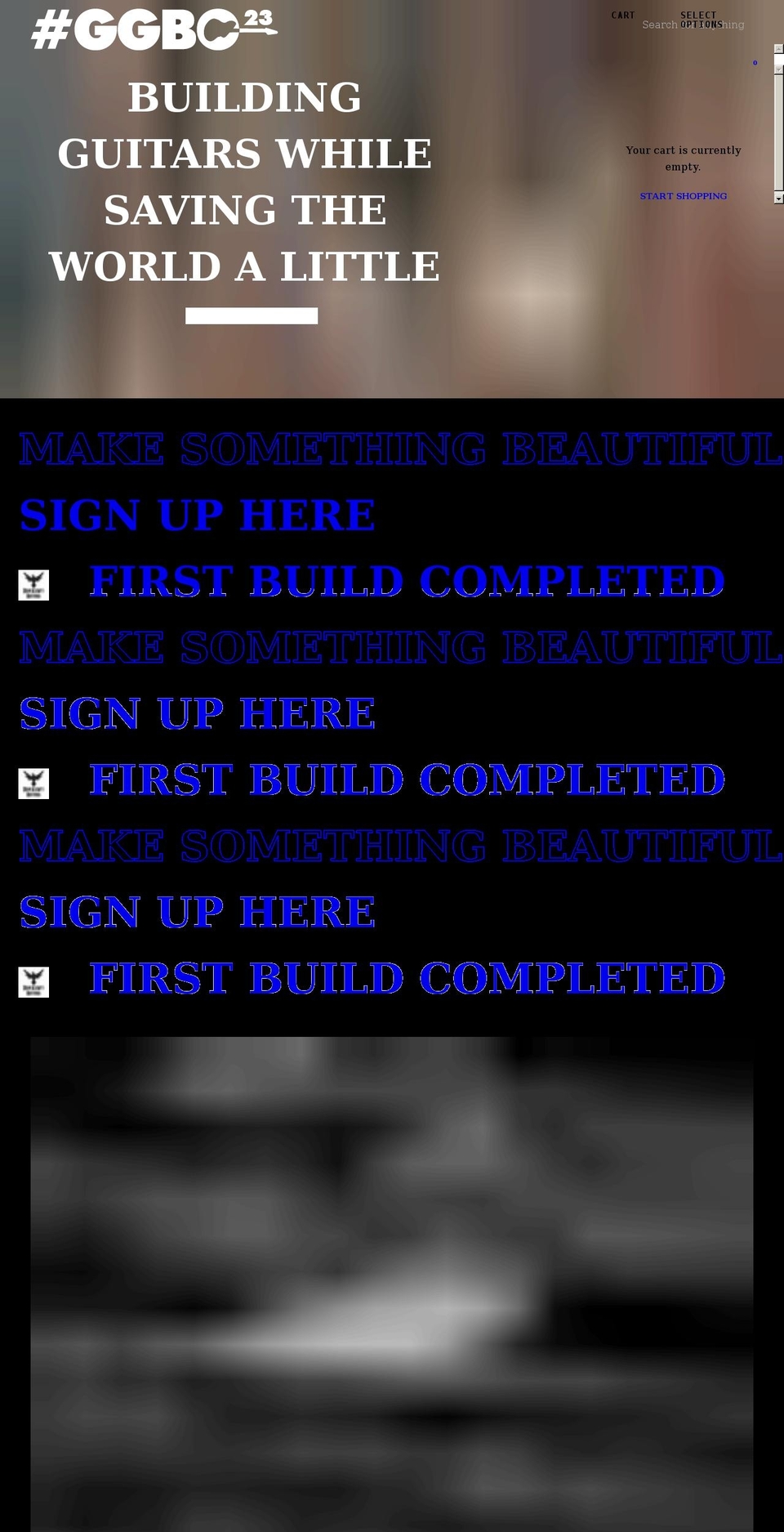 greatguitarbuildoff.com shopify website screenshot