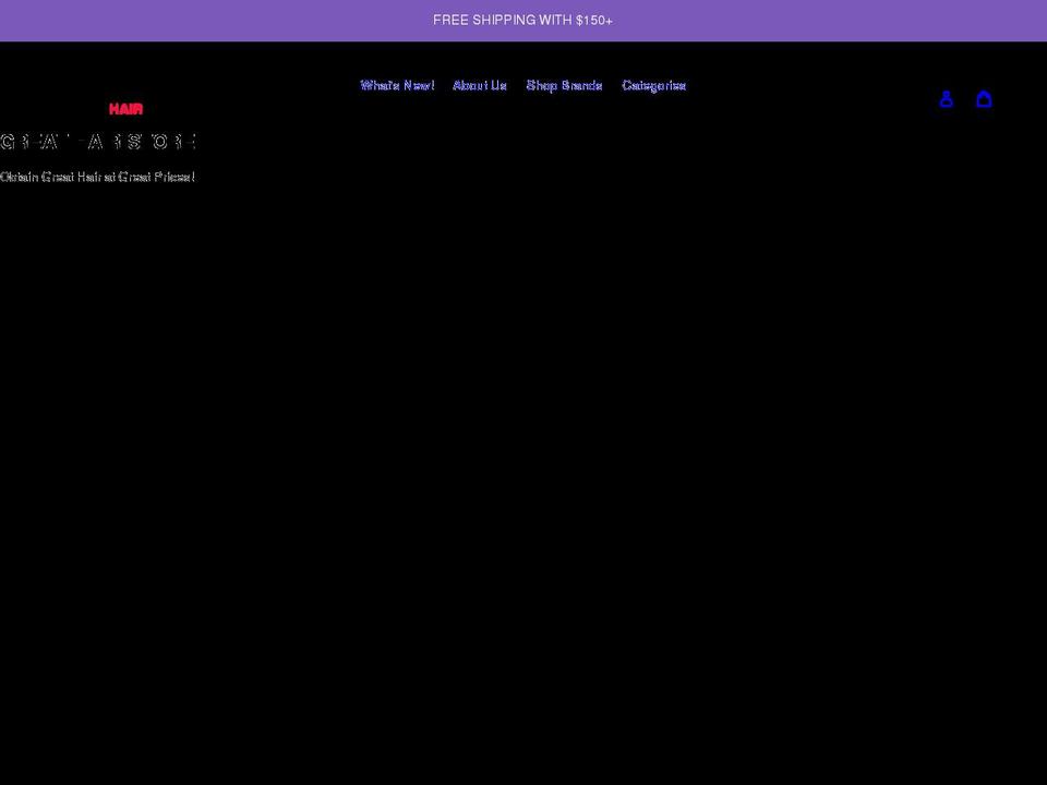 greathairstore.com shopify website screenshot