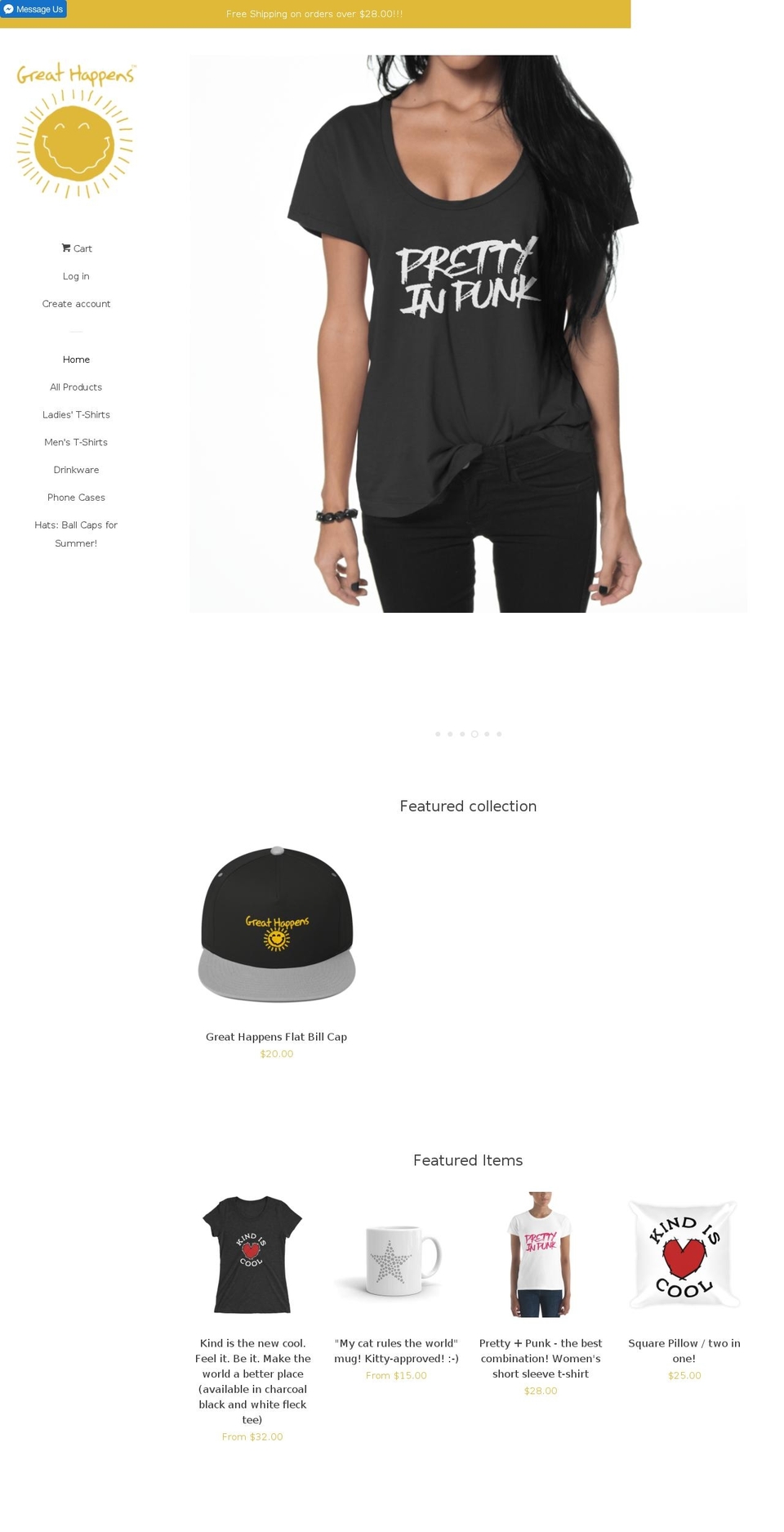 greathappensinc.com — Shopify storefront screenshot