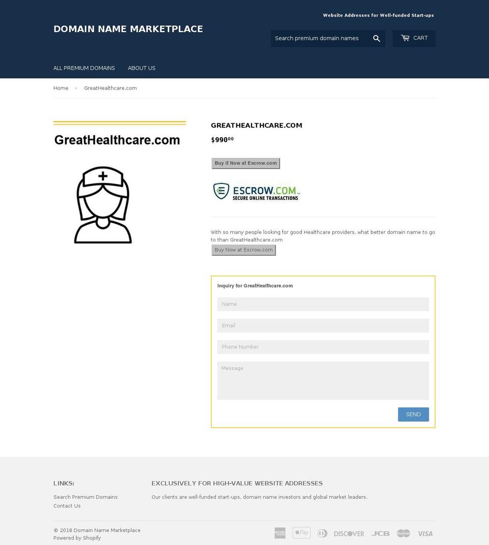 greathealthcare.com shopify website screenshot