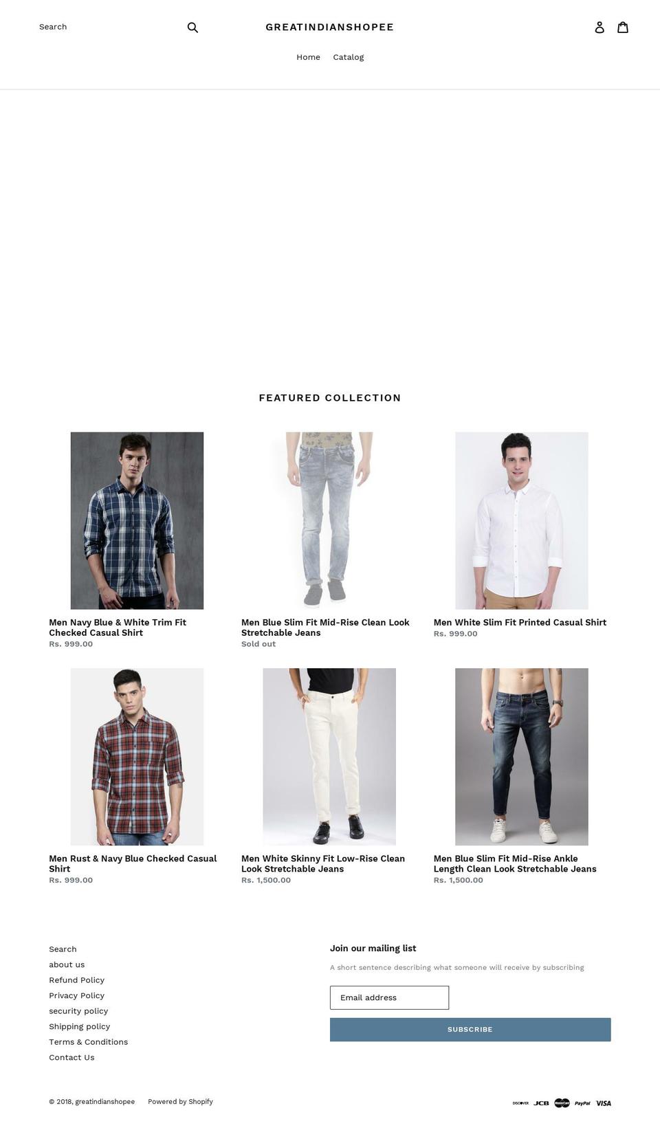 greatindianshopee.com — Shopify storefront screenshot