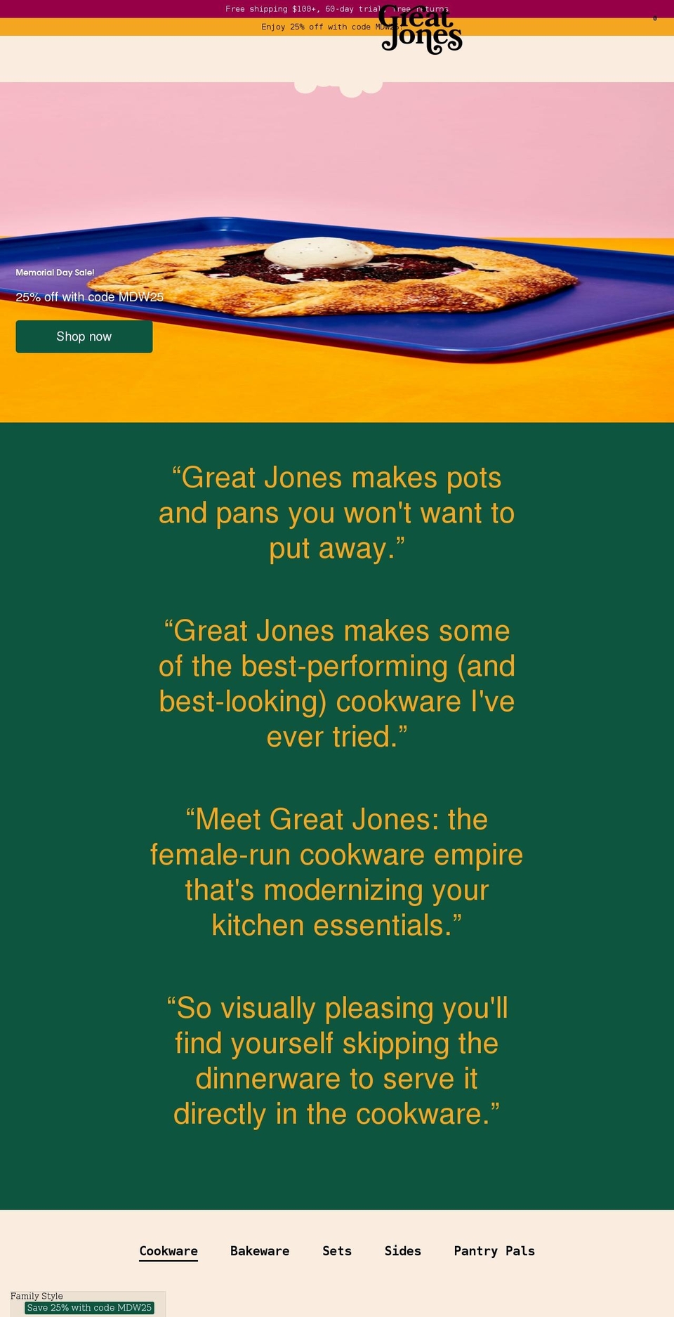 greatjonesgoods.com — Shopify storefront screenshot
