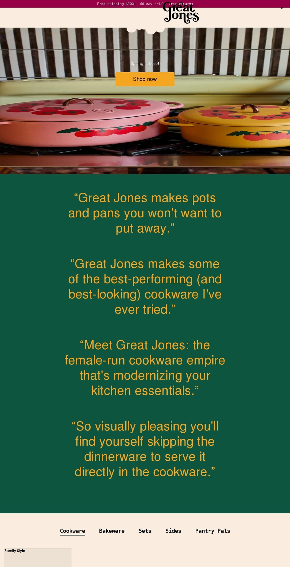greatjonesware.com — Shopify storefront screenshot
