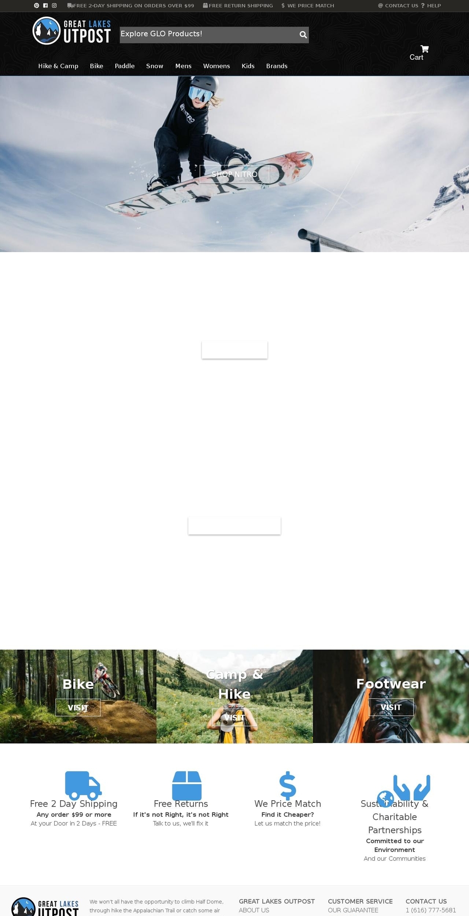 greatlakesoutpost.com shopify website screenshot