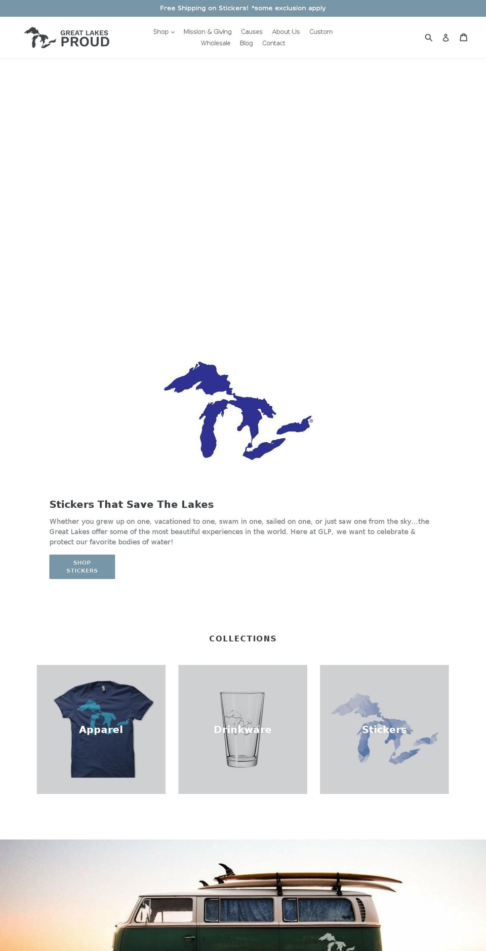 greatlakessticker.com — Shopify storefront screenshot