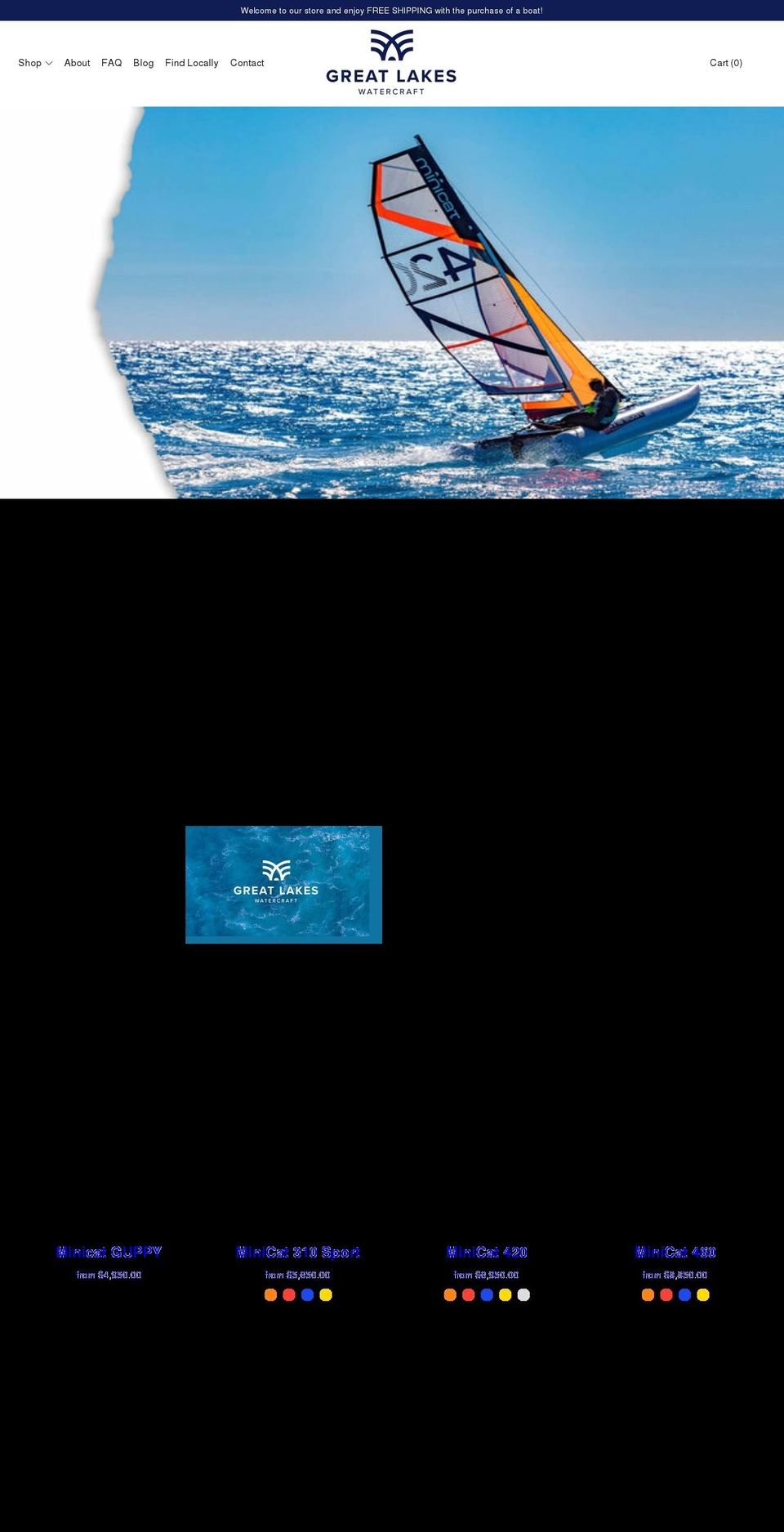 greatlakeswatercraft.com shopify website screenshot
