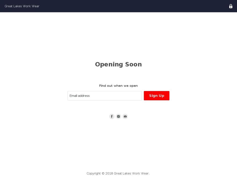 greatlakesworkwear.com — Shopify storefront screenshot