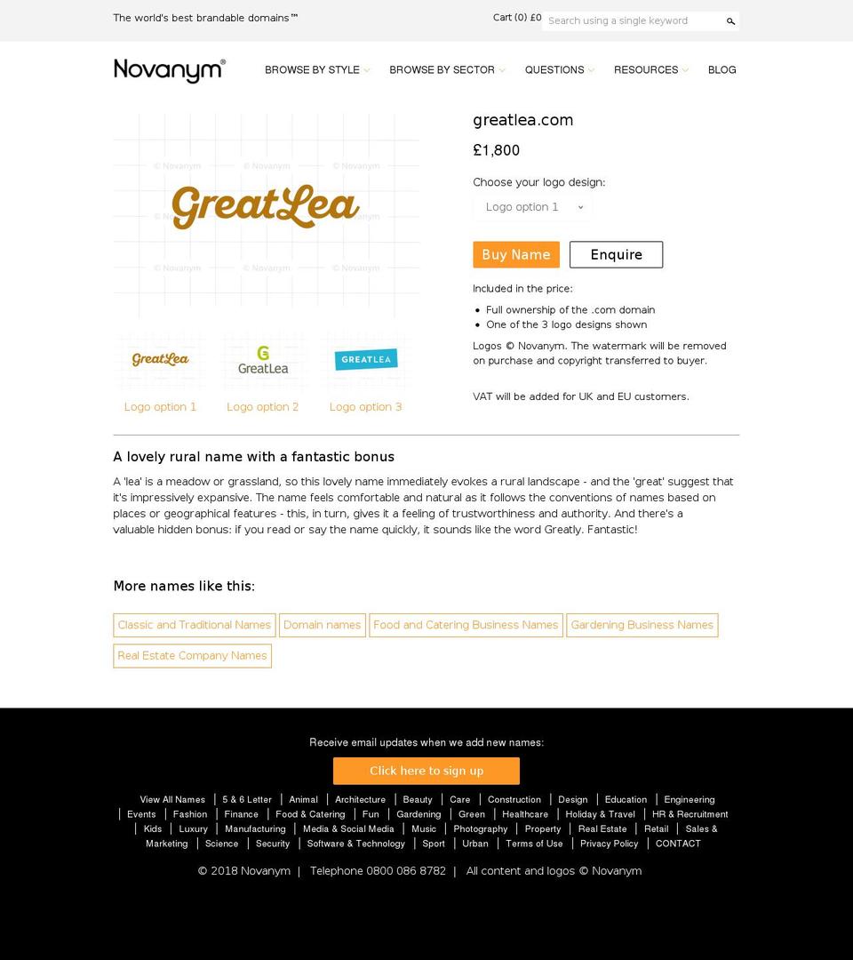 greatlea.com shopify website screenshot
