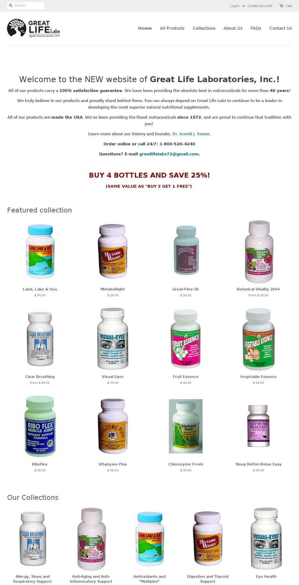 greatlife.com shopify website screenshot