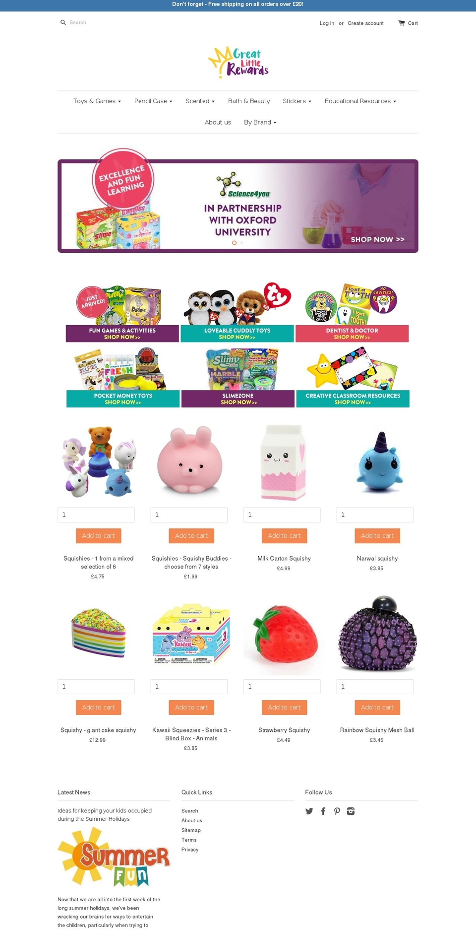 greatlittlerewards.co.uk shopify website screenshot