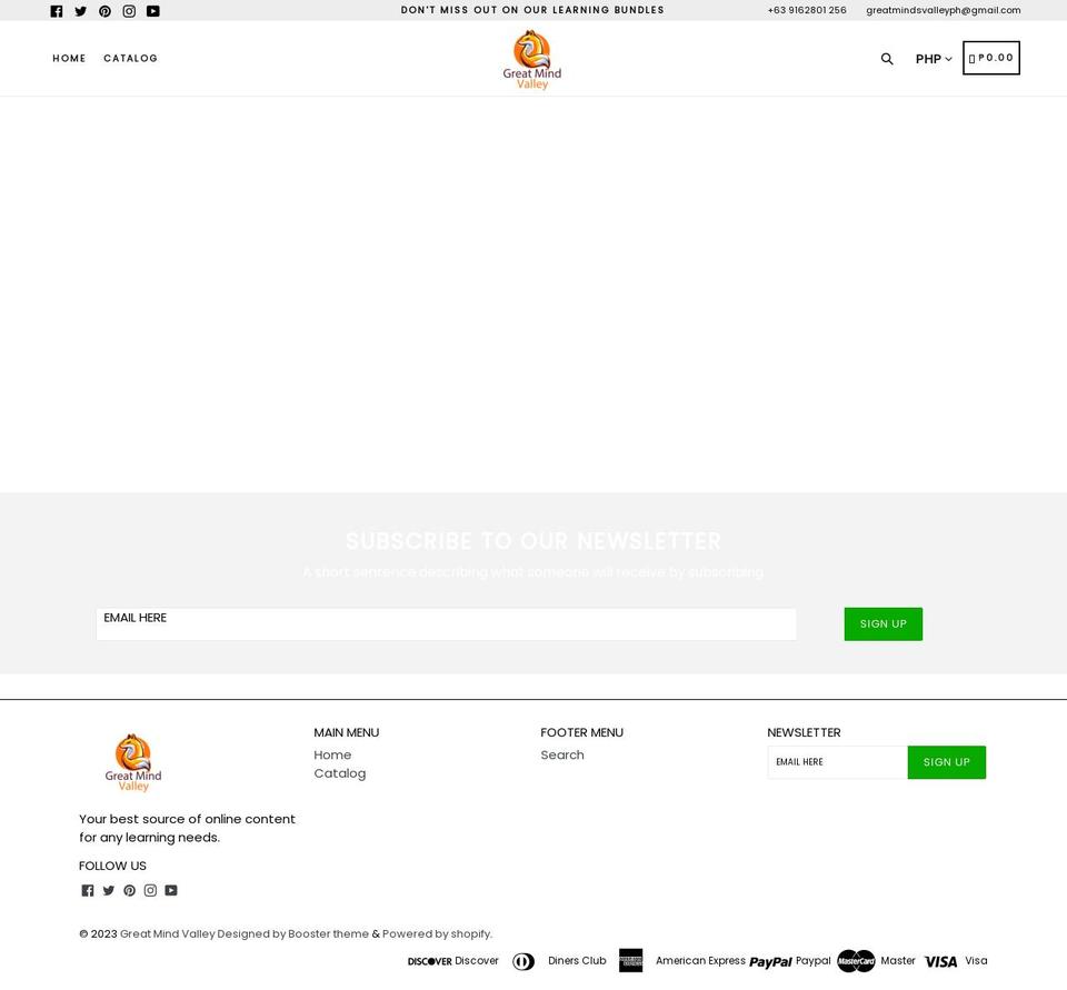 greatmindvalley.com shopify website screenshot