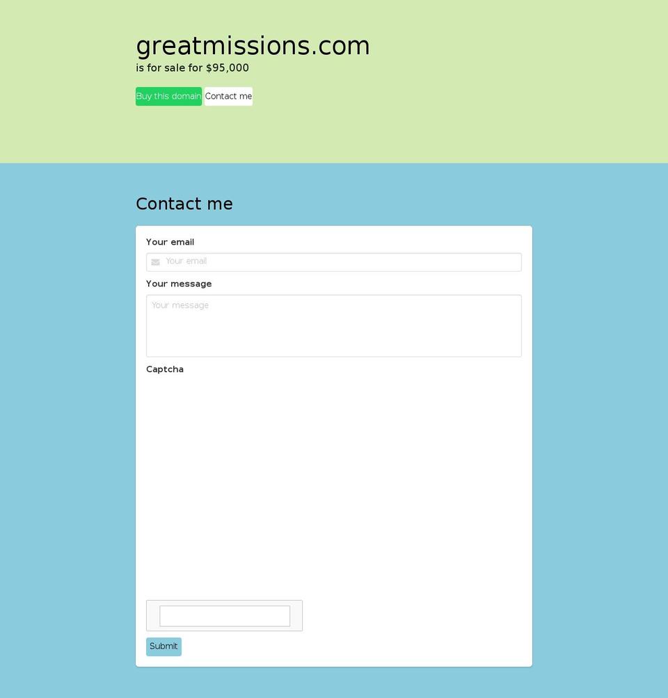 greatmissions.com — Shopify storefront screenshot
