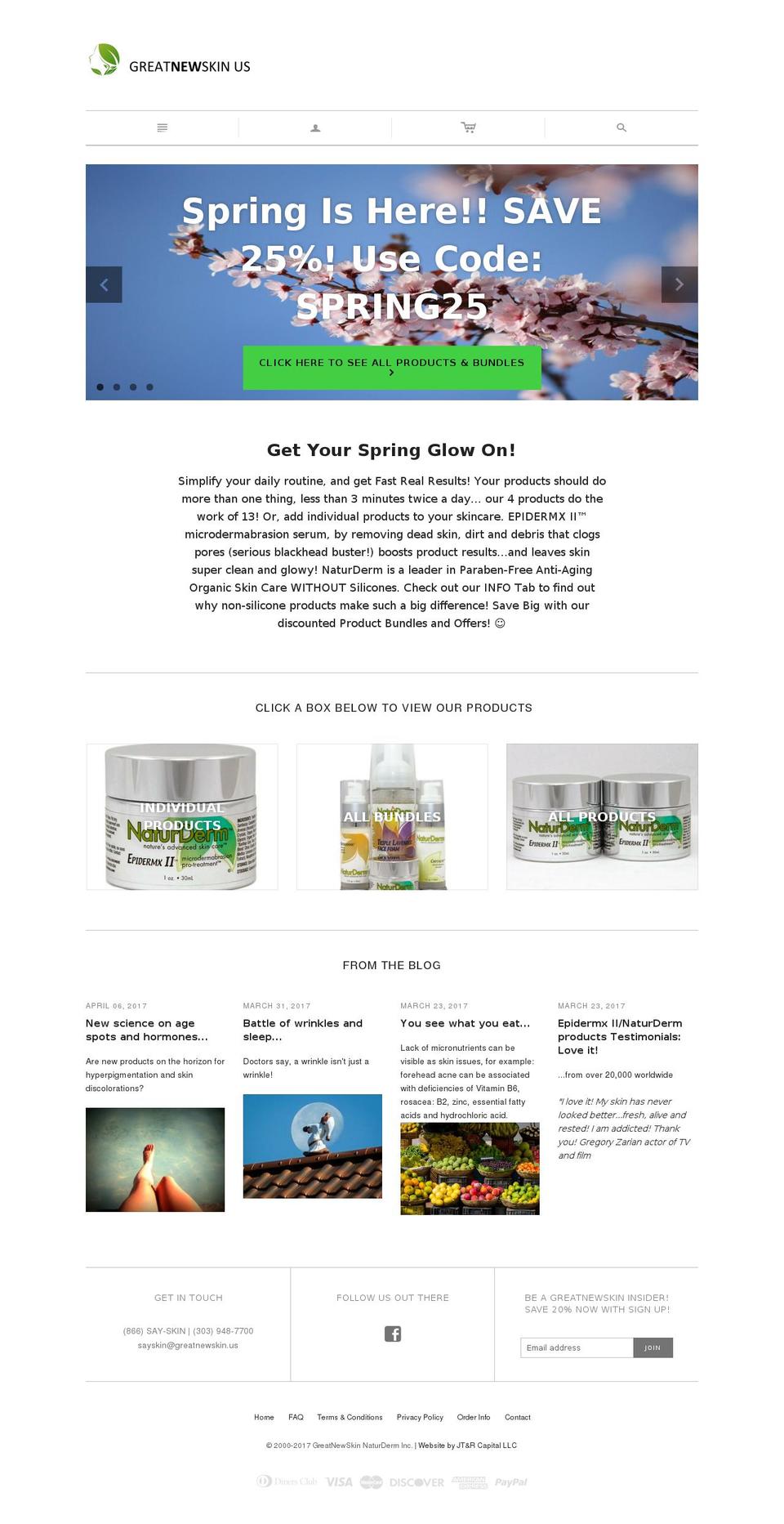greatnewskin.com shopify website screenshot
