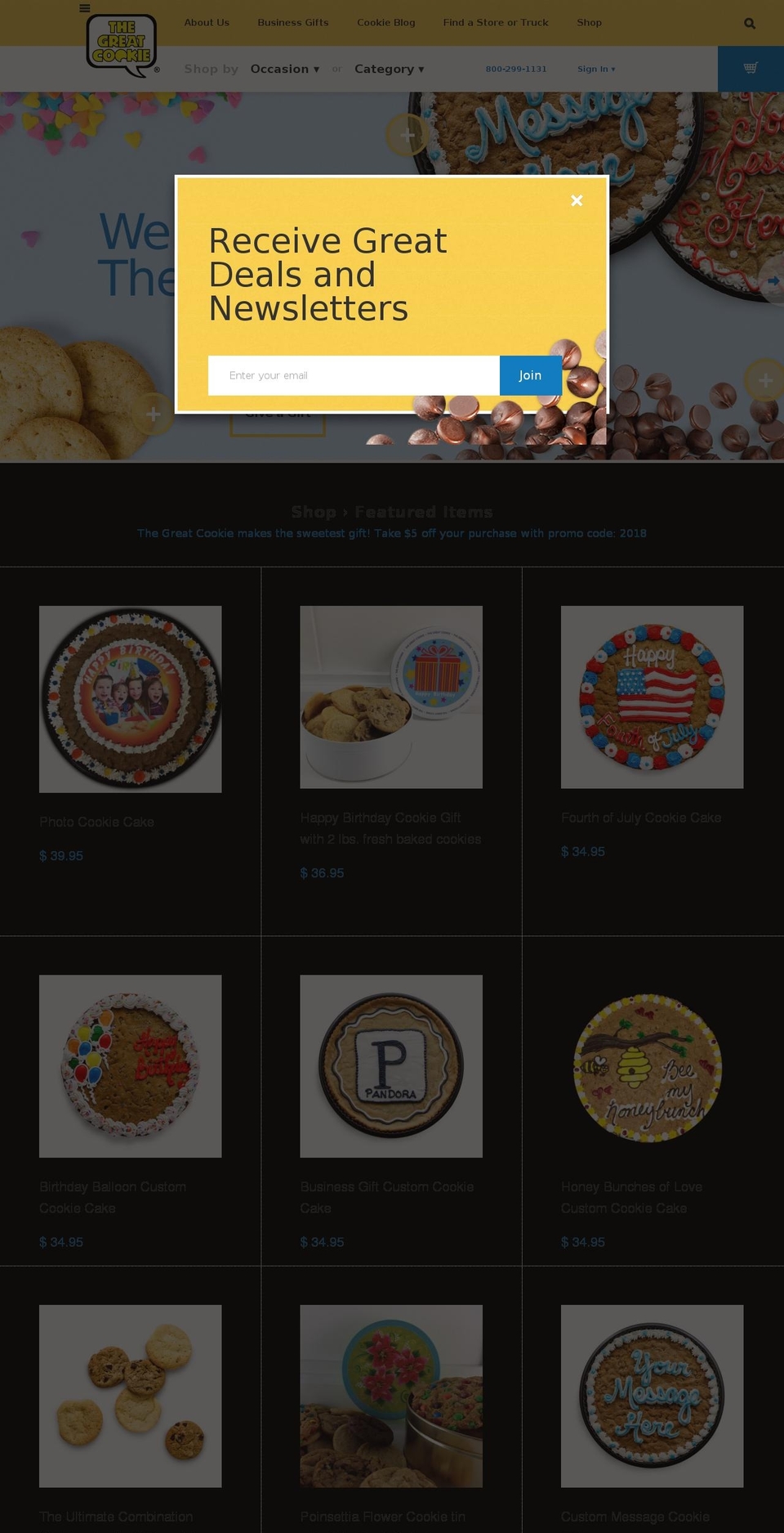 greatonecookie.com — Shopify storefront screenshot