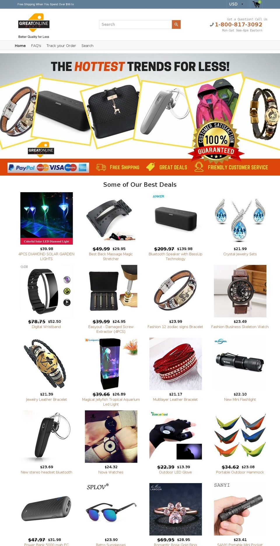 greatonlinedeals.net shopify website screenshot